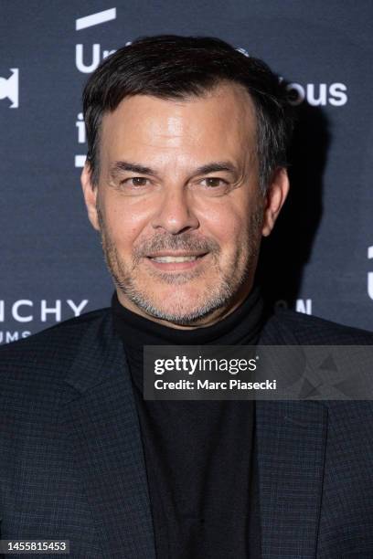 Director Francois Ozon attends the "Mon Crime" premiere at Cinema Le Balzacon January 11, 2023 in Paris, France.