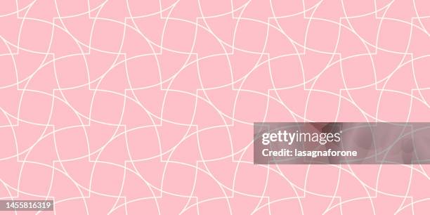 seamless geometric vector pattern - intersecting circles stock illustrations