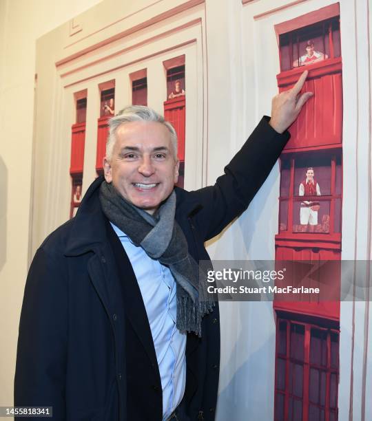 Former Arsenal player Alan Smith at the unveiling of the new Emirates stadium artwork at Candid Arts Gallery on January 11, 2023 in Islington,...