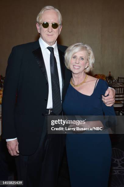 71st ANNUAL GOLDEN GLOBE AWARDS -- Pictured: Musician T Bone Burnett and writer/producer Callie Khouri at the 71st Annual Golden Globe Awards held at...