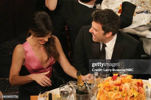 71st ANNUAL GOLDEN GLOBE AWARDS -- Pictured: Actors Sandra Bullock and Ben Affleck attend the 71st Annual Golden Globe Awards held at the Beverly...