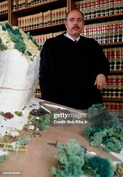Los Angeles Superior Court Judge Roger W. Boren is the presiding judge of the 'Twilight Zone' Court Trial involving a 1982 helicopter crash filming...