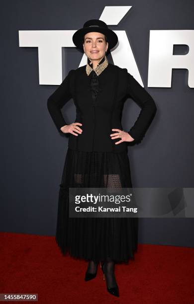 Nina Hoss attends the UK Premiere of "TÁR" at Picturehouse Central on January 11, 2023 in London, England.