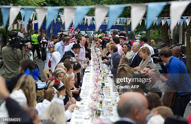 Residents of Battersea in south London hold a street party on June 2 as Britain celebrates Queen Elizabeth II's Diamond Jubilee. Britain was Saturday...