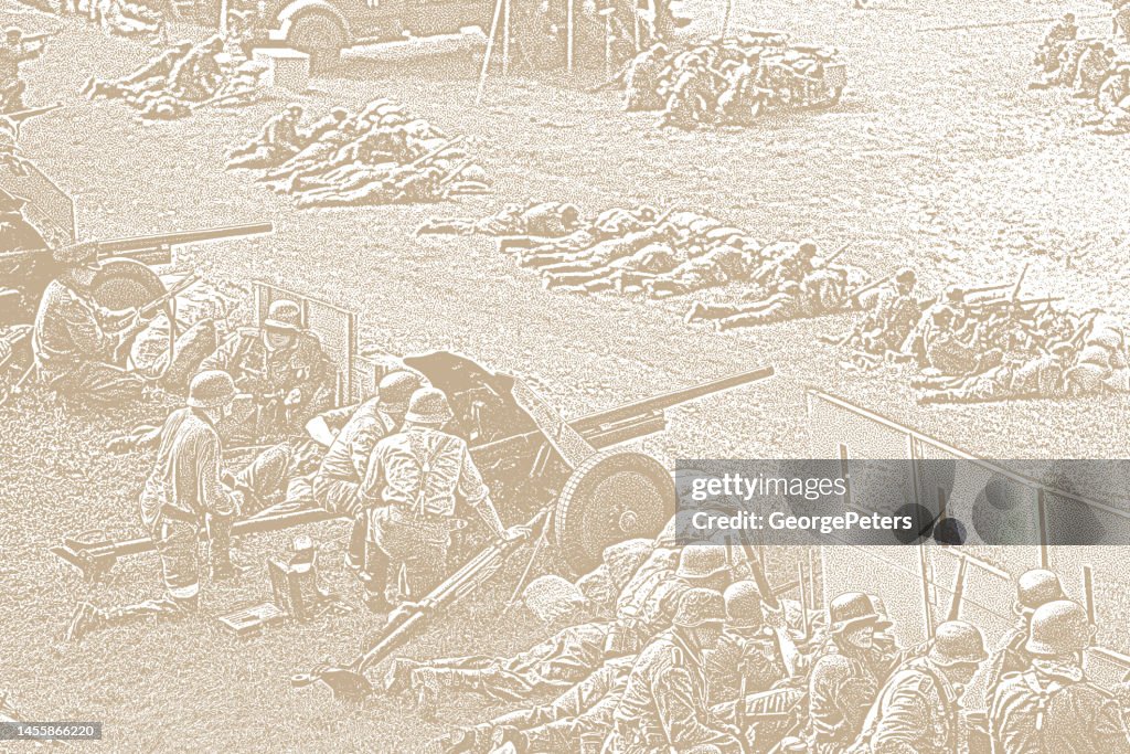 WWII Battle with German Soldiers