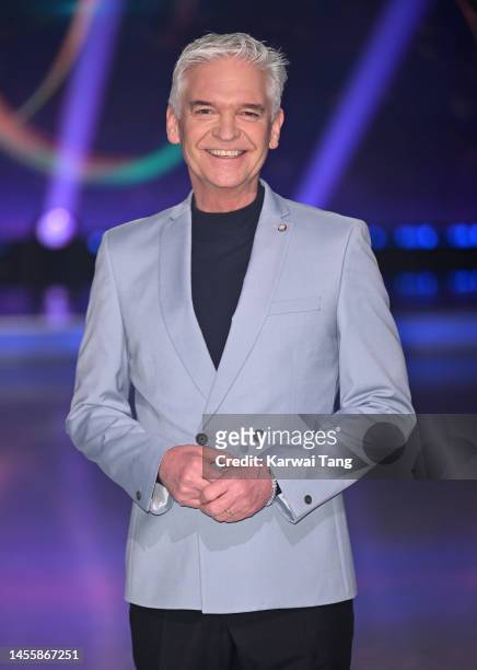 Phillip Schofield attends the "Dancing On Ice" Series 15 Photocall at ITV Studios on January 11, 2023 in Bovingdon, England.