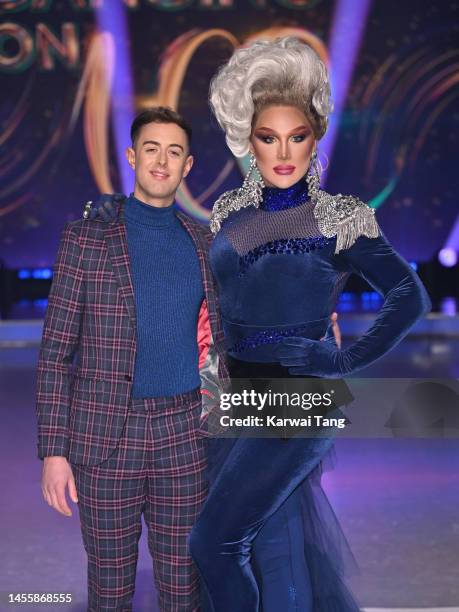 Colin Grafton and The Vivienne attend the "Dancing On Ice" Series 15 Photocall at ITV Studios on January 11, 2023 in Bovingdon, England.