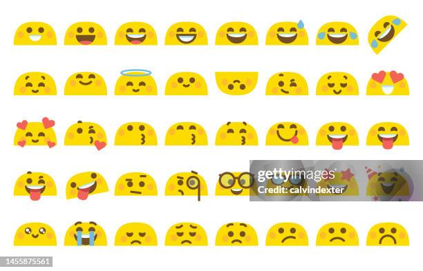 emoticons chubby collection - technical issues stock illustrations