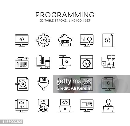 Programming, Code, Programmer, Development, Filtering Data Icons Programming, Code, Programmer, Development, Filtering Data Icons