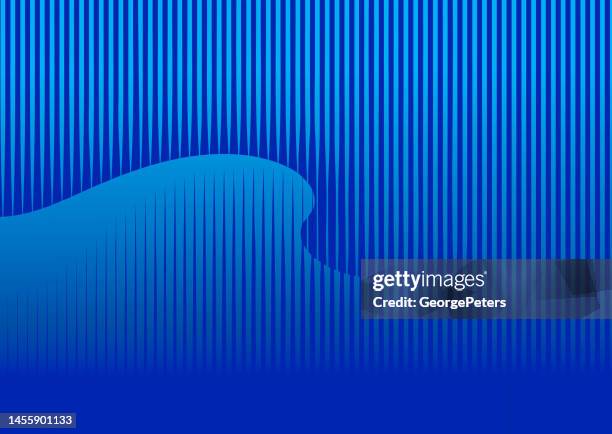 ilustrações, clipart, desenhos animados e ícones de fundo abstrato do padrão blue wave - op art