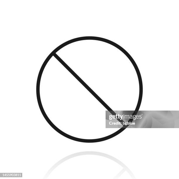 prohibition. icon with reflection on white background - exclusive icon stock illustrations