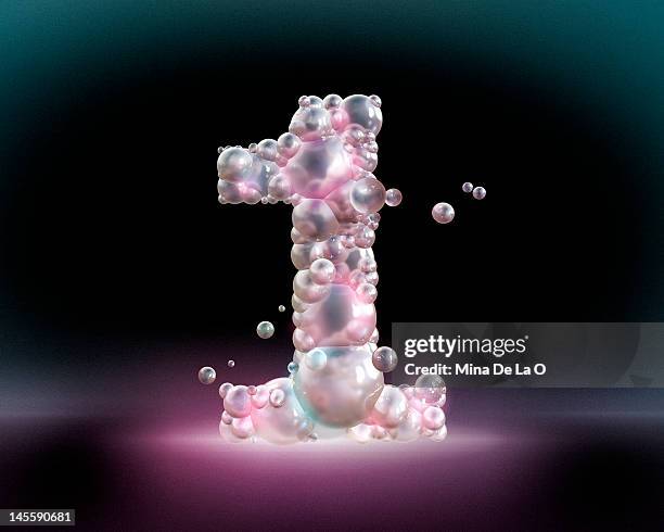 bubbles number one - nummer 1 stock-grafiken, -clipart, -cartoons und -symbole