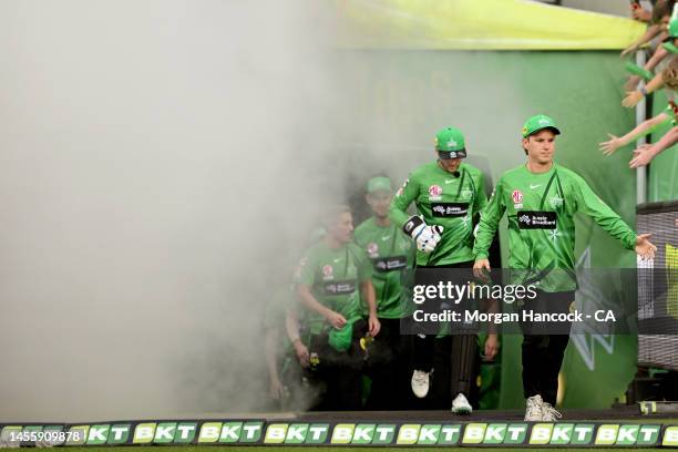 Adam Zampa of the Stars takes to the field during the Men's Big Bash League match between the Melbourne Stars and the Adelaide Strikers at Melbourne...