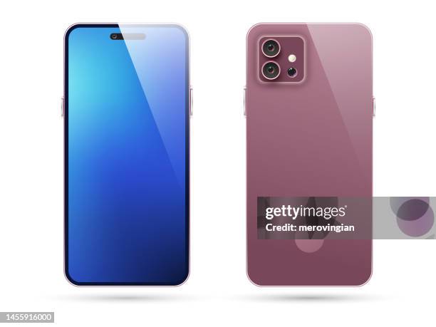 smartphone on white background - smart phone white background stock illustrations