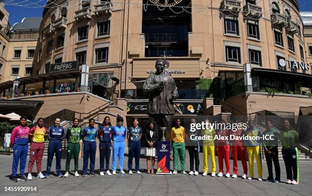 Theertha Satish of UAE, Ashmini Munisar of West Indies , Katherine Fraser of Scotland, Seed Aroob Shah of Pakistan, Vishnu Gunarathne of Sri Lanka,...