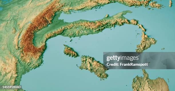italy topographic map 3d view color - karta italien bildbanksfoton och bilder