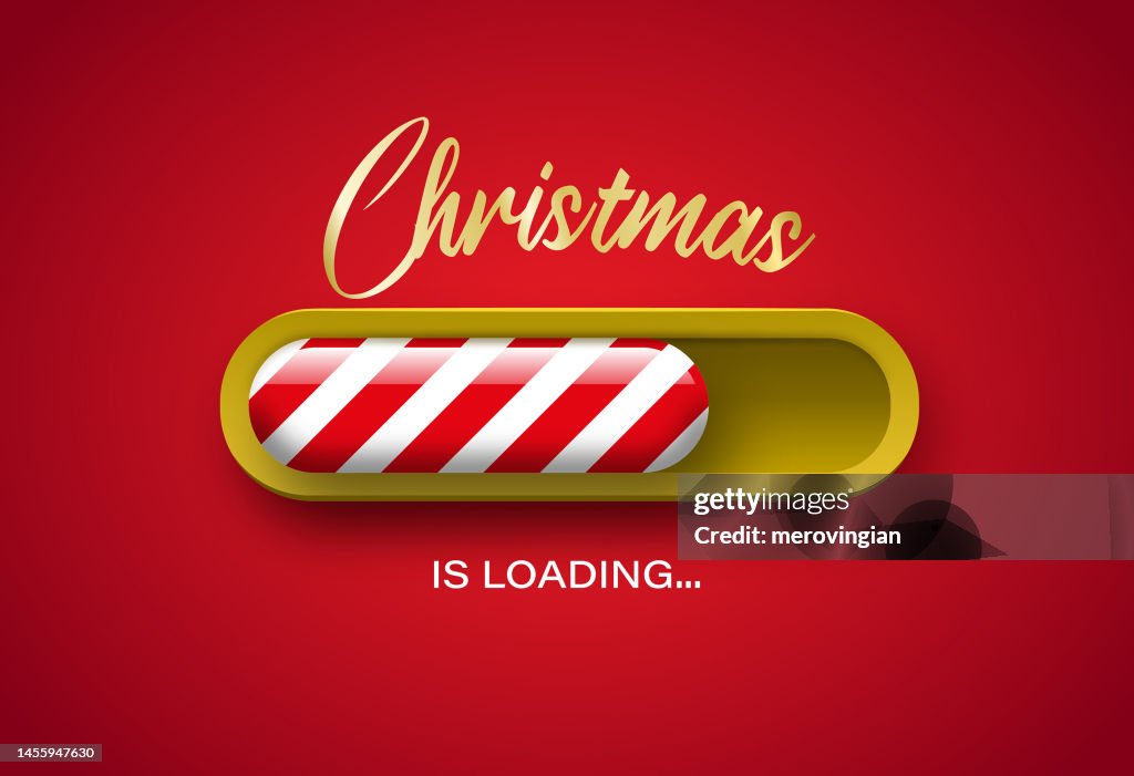 Christmas candy cane progress bar