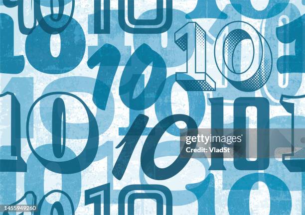 number ten seamless pattern numerischer typografie-hintergrund - zahl 10 stock-grafiken, -clipart, -cartoons und -symbole