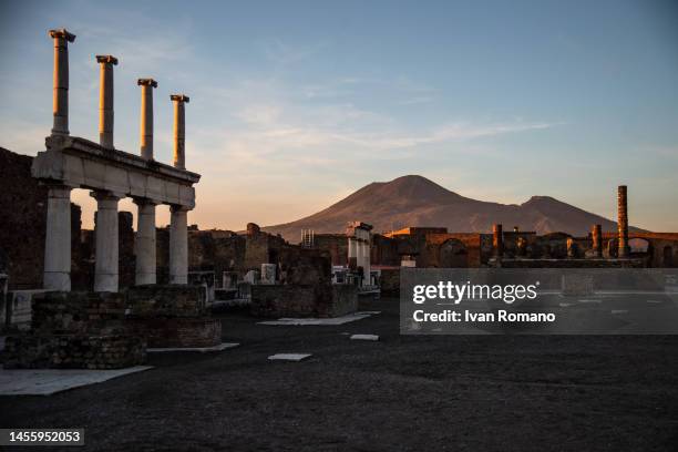 General view of the Archaeological Park of Pompeii on January 11, 2023 in Pompei, Italy. The Casa dei Vettii has reopened to the public after 4 years...