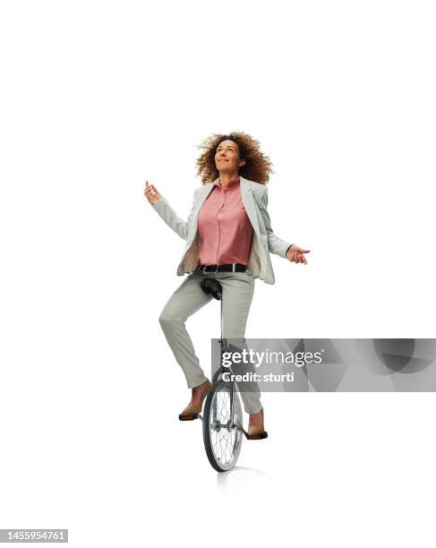 multitasking businesswoman - arms outstretched isolated stock pictures, royalty-free photos & images