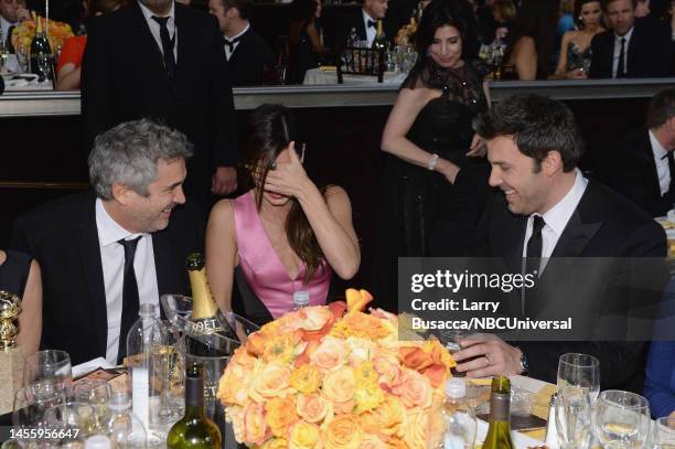 71st ANNUAL GOLDEN GLOBE AWARDS -- Pictured: Actors Sandra Bullock and Ben Affleck at the 71st Annual Golden Globe Awards held at the Beverly Hilton...