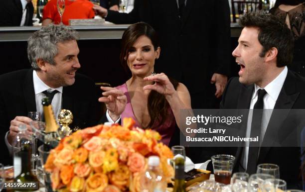 71st ANNUAL GOLDEN GLOBE AWARDS -- Pictured: Actors Sandra Bullock and Ben Affleck at the 71st Annual Golden Globe Awards held at the Beverly Hilton...