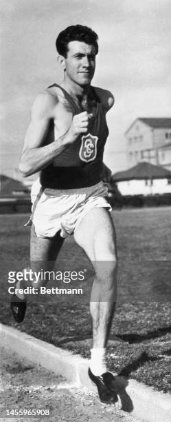 Louis Zamperini of University of Southern California is seen here running.