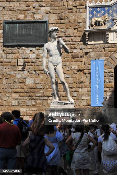 The statue of Michelangelos David. Florence June 08th, 2022