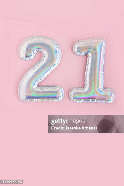 balloon number 2 1 - number 2 balloon stock pictures, royalty-free photos & images