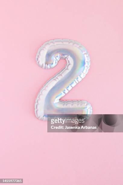 balloon number 2 - number 2 balloon stock pictures, royalty-free photos & images