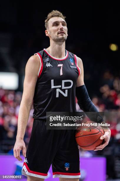 Former NBA player Sam Dekker of London Lions during the EuroCup match between London Lions and Hapoel Tel Aviv at OVO Arena Wembley on January 11,...