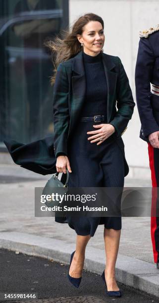 Catherine, Princess of Wales during their visit to Royal Liverpool University Hospital on January 13, 2023 in Liverpool, England. The Prince and...