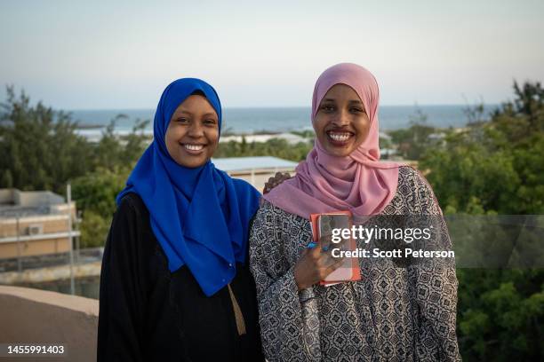 Somali Chief Editor Fathi Mohamed Ahmed and reporter Kiin Hasan Fakat, who both work as journalists with Somalias first-ever, all-women news outlet,...