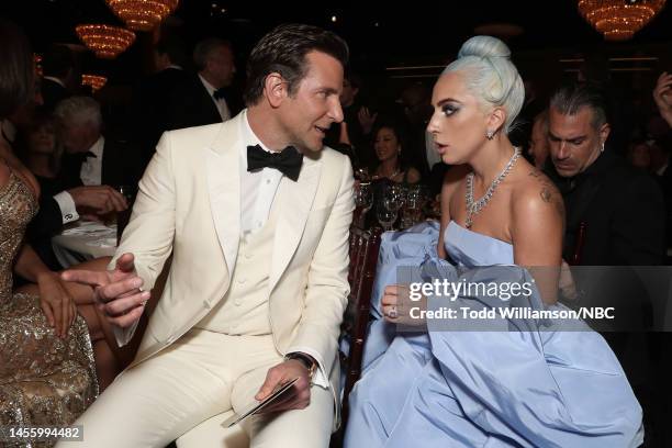 76th ANNUAL GOLDEN GLOBE AWARDS -- Pictured: Bradley Cooper and Lady Gaga at the 76th Annual Golden Globe Awards held at the Beverly Hilton Hotel on...