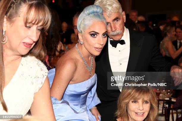 76th ANNUAL GOLDEN GLOBE AWARDS -- Pictured: Lady Gaga and Sam Elliott at the 76th Annual Golden Globe Awards held at the Beverly Hilton Hotel on...