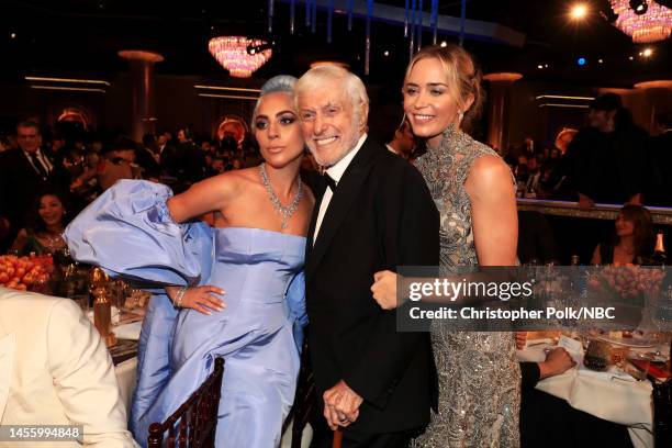 76th ANNUAL GOLDEN GLOBE AWARDS -- Pictured: Lady Gaga, Dick Van Dyke, and Emily Blunt at the 76th Annual Golden Globe Awards held at the Beverly...