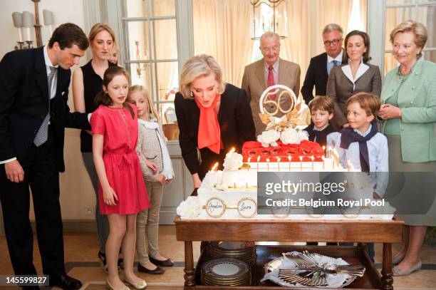 Prince Amadeo, Princess Maria Laura, Princess Maria Laetitia, Princess Louise, Princess Astrid, King Albert, Prince Aymeric, Prince Nicolas, Prince...