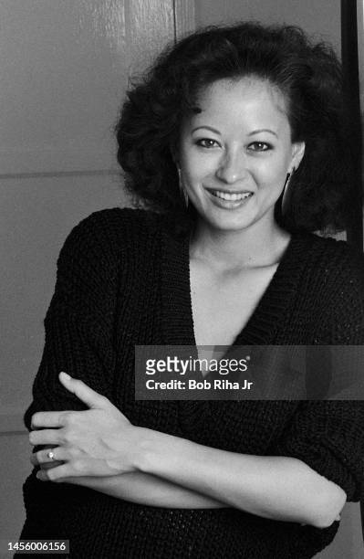 Actress Julia Nickson portrait session, February 17, 1986 in Los Angeles, California.