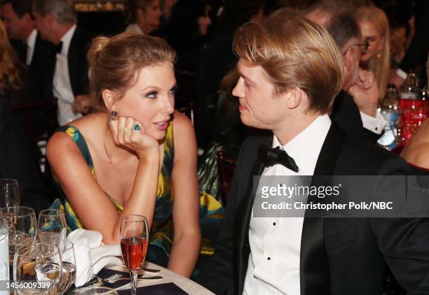 77th ANNUAL GOLDEN GLOBE AWARDS -- Pictured: Taylor Swift and Joe Alwyn at the 77th Annual Golden Globe Awards held at the Beverly Hilton Hotel on...