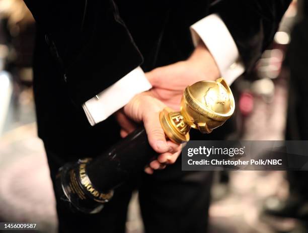 77th ANNUAL GOLDEN GLOBE AWARDS -- Pictured: A Golden Globe award trophy is seen at the 77th Annual Golden Globe Awards held at the Beverly Hilton...