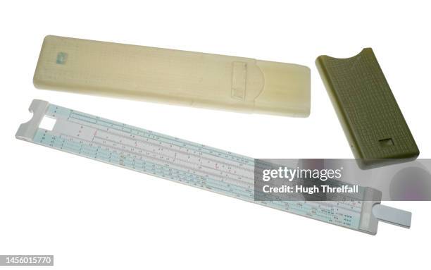 Calculating Ruler Slide Rule And Calculator Photos and Premium High Res Pictures - Getty ...