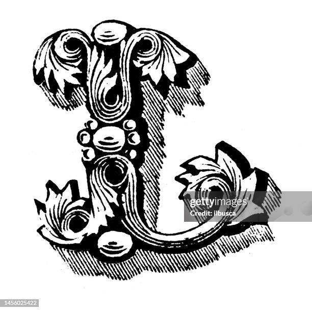 Antique Vintage Letter L High-Res Vector Graphic - Getty Images