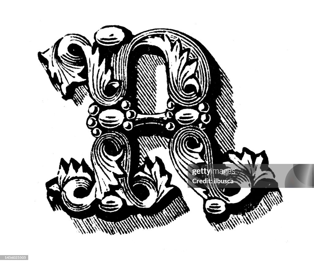 Antique Vintage Letter R High-Res Vector Graphic - Getty Images