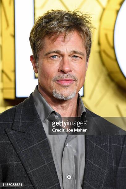 Brad Pitt attends the UK Premiere of "BABYLON" at BFI IMAX Waterloo on January 12, 2023 in London, England.