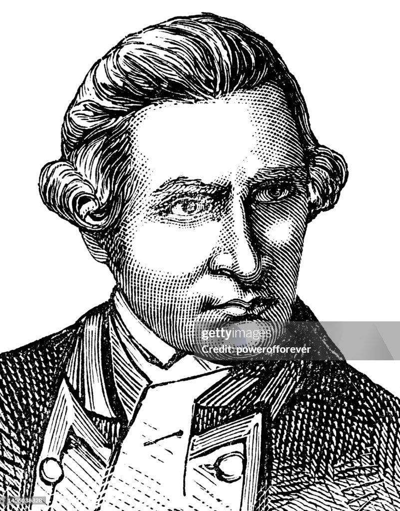 Cook Portrait Captain James Cook 18th Century High-Res Vector Graphic - Getty Images