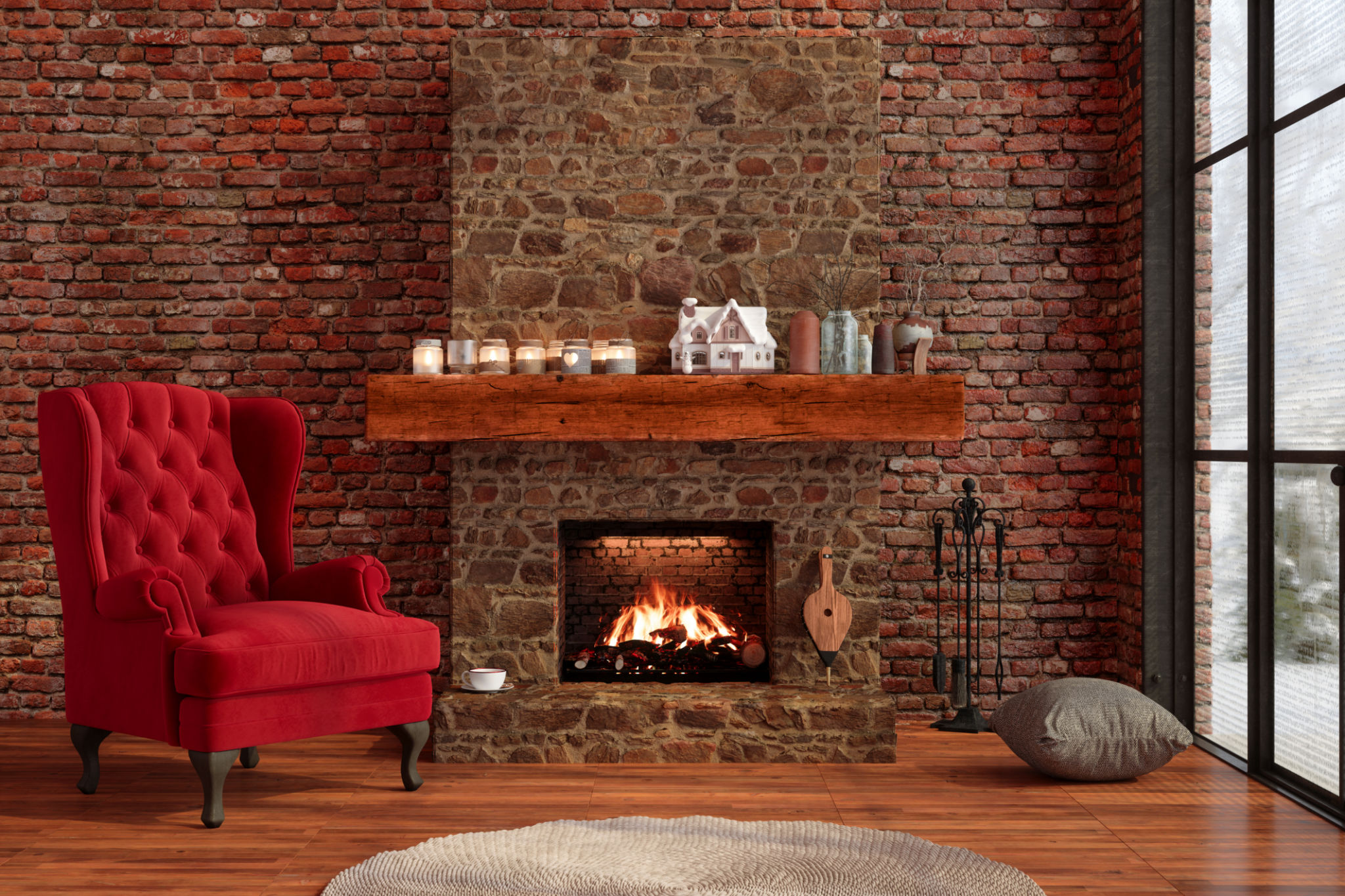 cozy farmhouse interior