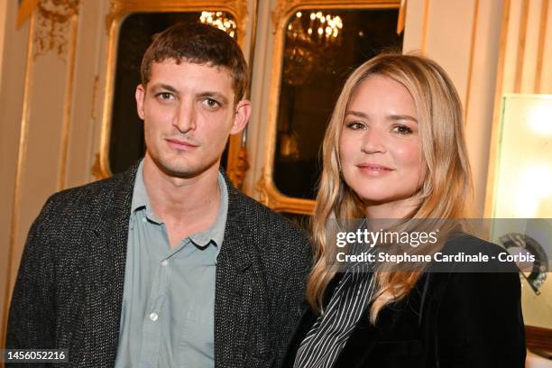 Niels Schneider and Virginie Efira attend the "French Cinema Award Ceremony" At Ministere De La Culture on January 12, 2023 in Paris, France.