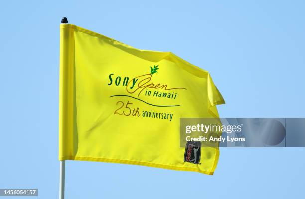 Pin flag during the first round of the Sony Open in Hawaii at Waialae Country Club on January 12, 2023 in Honolulu, Hawaii.