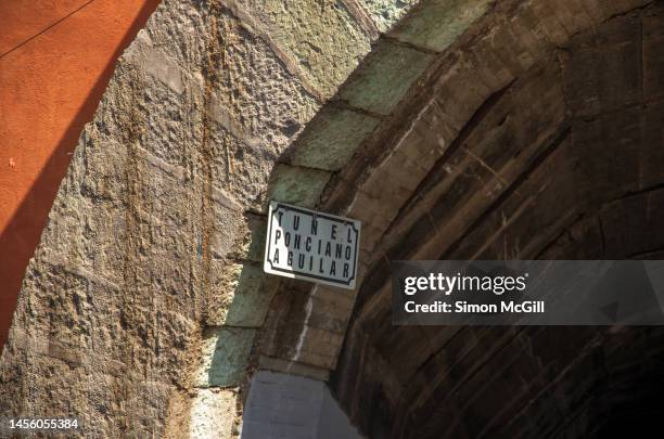 túnel ponciano aguilar [ponciano aguilar tunnel], guanajuato, guanajuato state, mexico - túnel 個照片及圖片檔