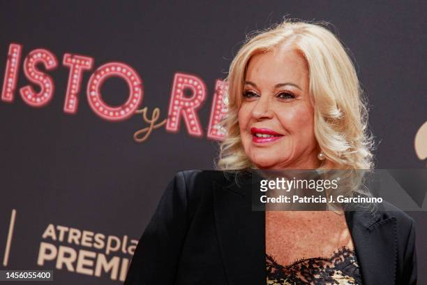 Barbara Rey attends the "Cristo Y Rey" premiere at Cine Callao on January 12, 2023 in Madrid, Spain.